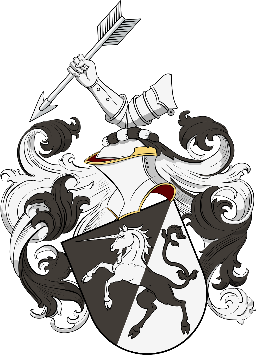 Open - Esterházy Coat Of Arms (1000x1381)