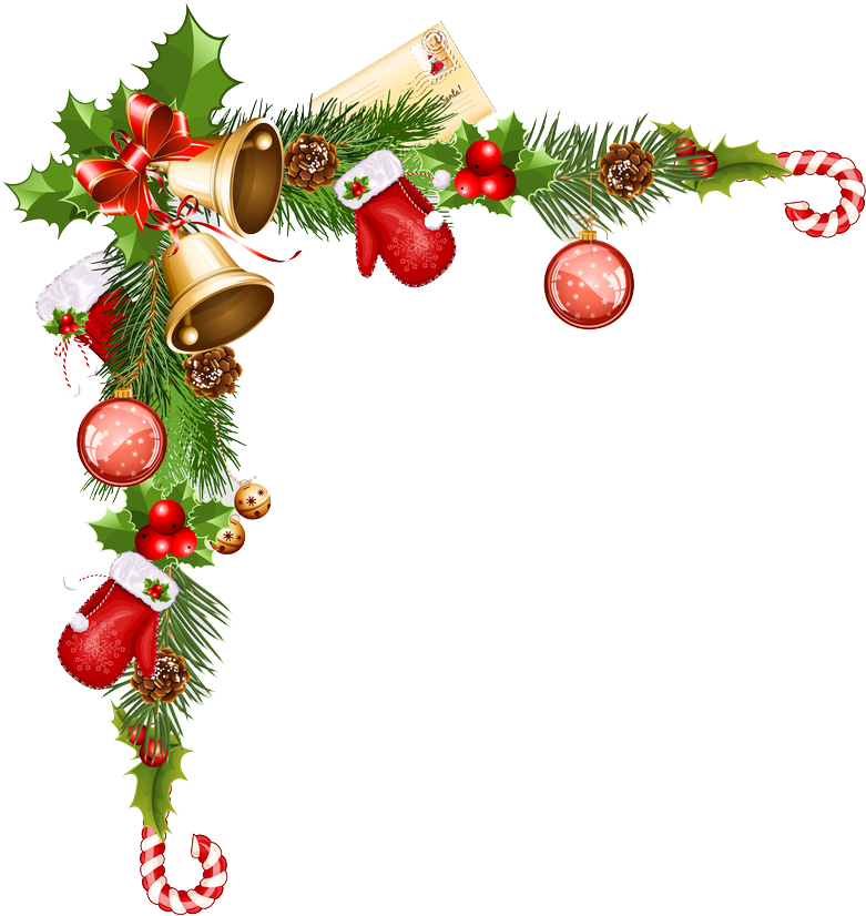 Christmas Border Png Christmas Border Png File Vector - Christmas Corner Decorations Png (984x1000)
