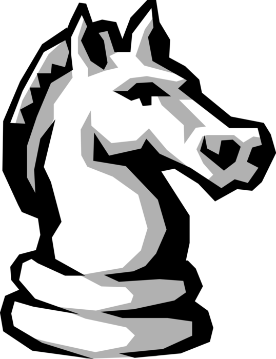 Chess Piece Vector Image Illustration Of Horses - European Chess Championship: Munich 1942 By Aj. Gillam (538x700)