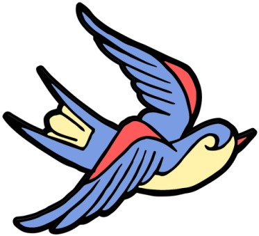 Swallow Png, Download Png Image With Transparent Background, - Bird Tattoo Vector Png (400x400)
