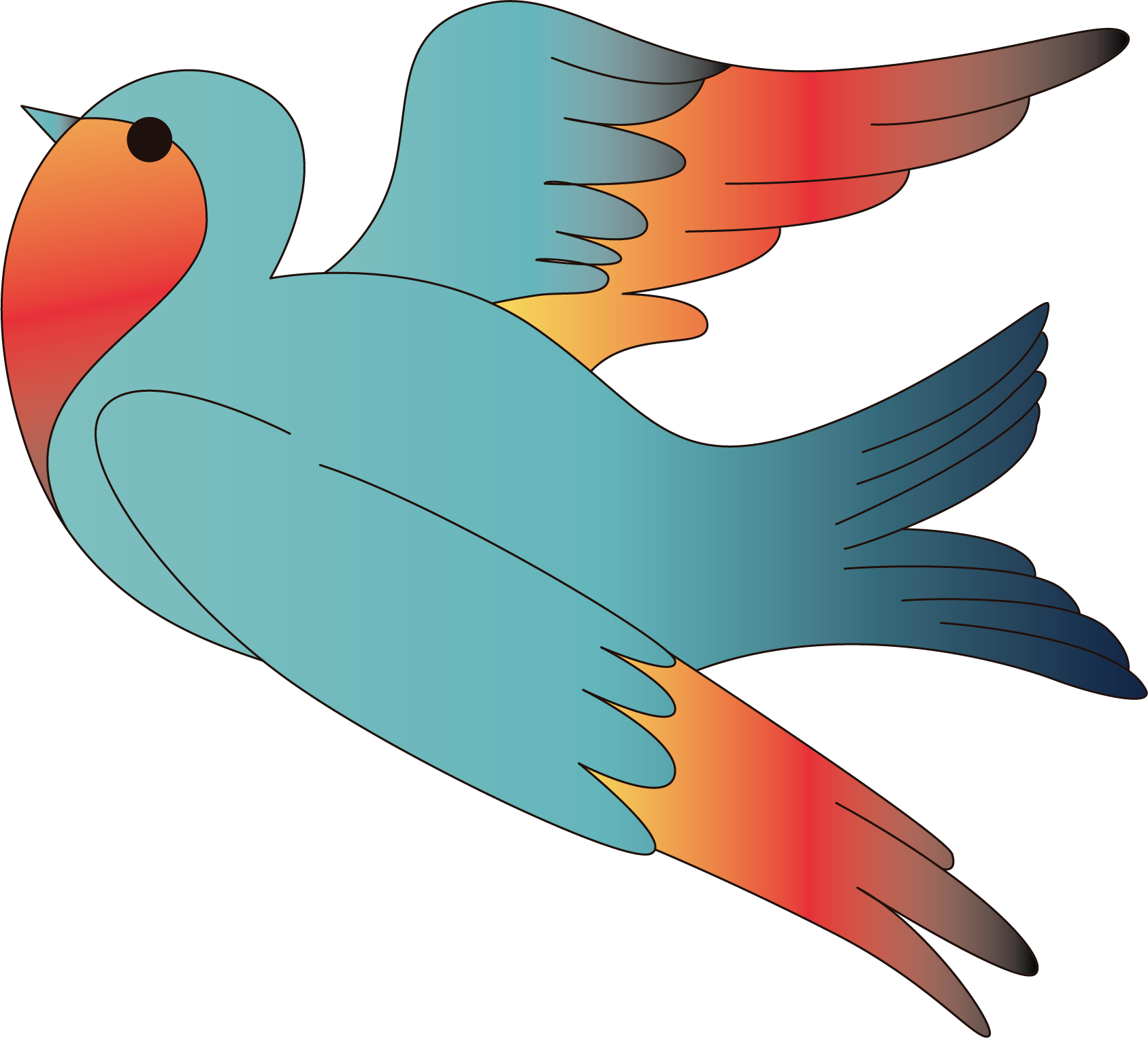 Jpg Transparent Download Artist Vector Shading Illustrator - Bird Adobe Illustrator (1687x1526)