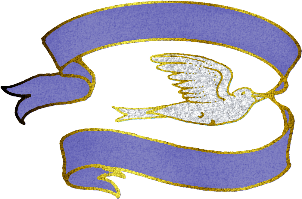 56 Dove With Ribbon Clipart - Dove With Ribbon Clipart (1024x714)