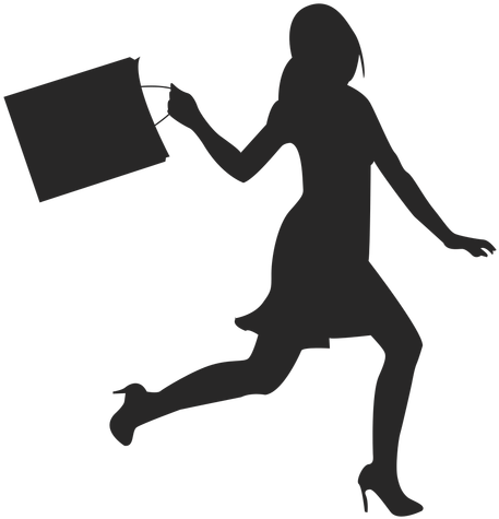 Clip Art Royalty Free Download Great Woman Walking - Woman Shopping Bag Silhouette (512x512)