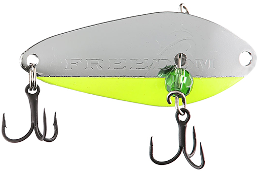 Orange Tiger - Freedom Tackle Minnow Spoon 2.25" Silver Chart (570x341)