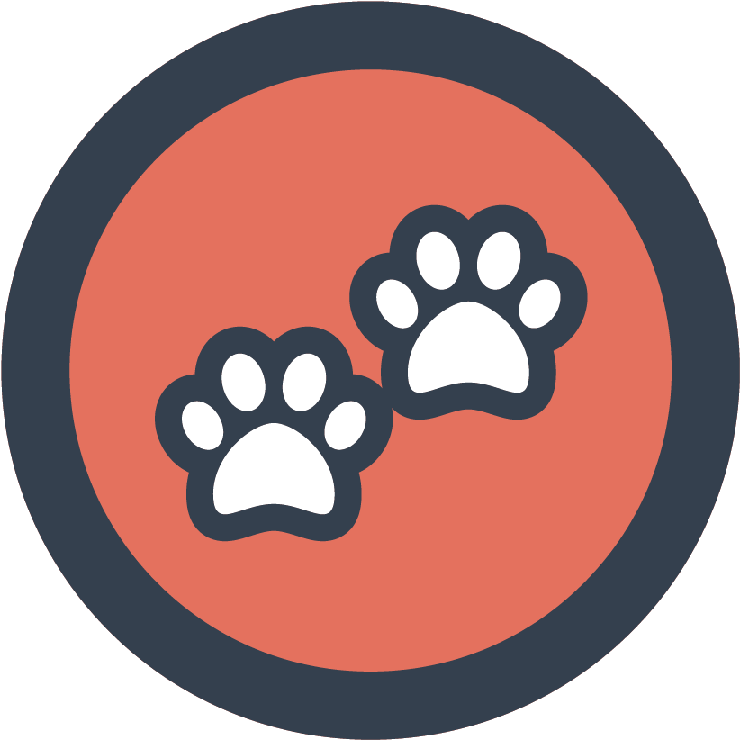 Paw Clipart Dog Training - Circle (833x833)