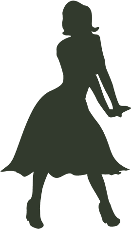 Woman Standing Transparent Png - Silueta Mujer Posando (512x512)