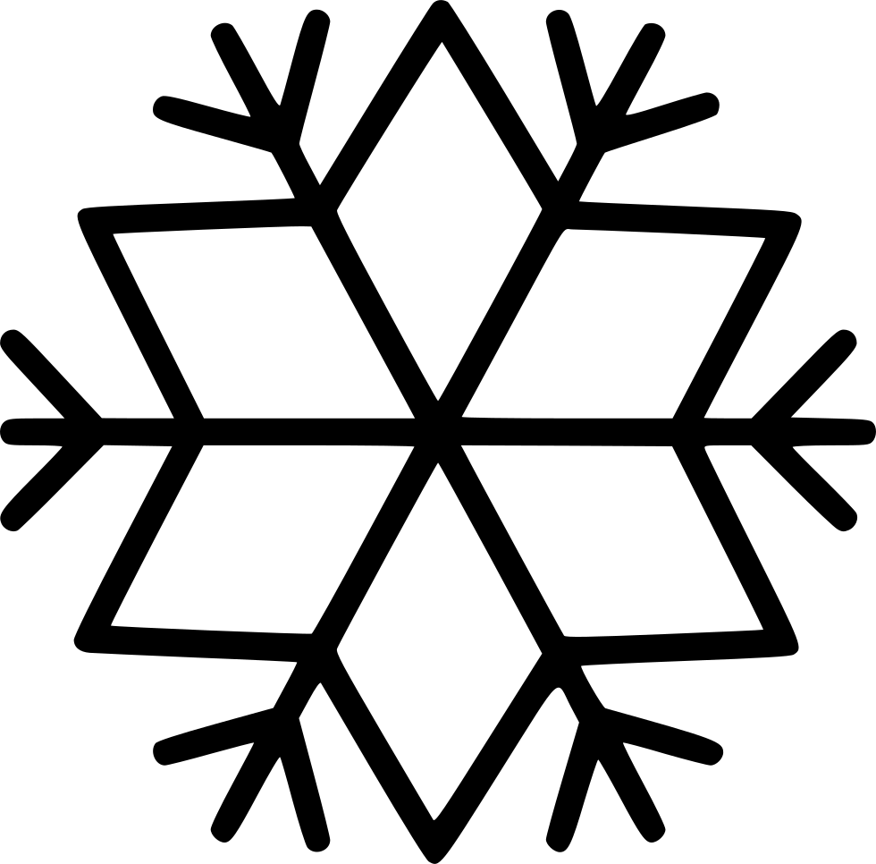 Snow Snowfall Snow Rain Comments - Simple Outline Snowflake Vector (980x966)