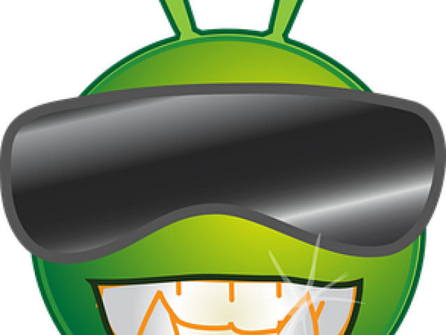 Alien Clipart Lime Green - Smiley Cool (640x480)