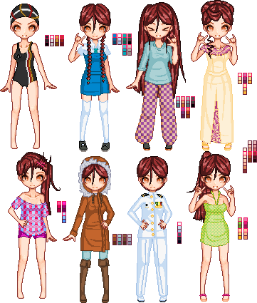 Ciel Drawing Unfinished - Reference Clothes (361x425)