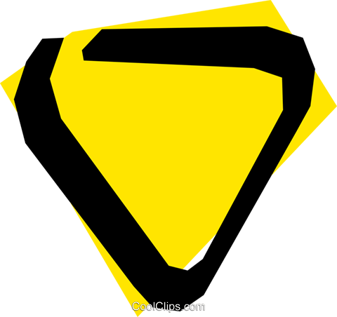 Yield Sign Royalty Free Vector Clip Art Illustration - Illustration (480x452)