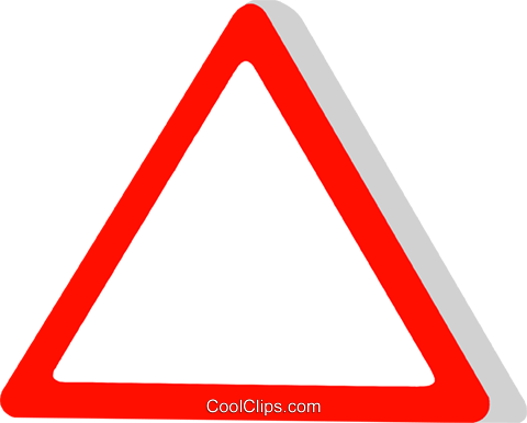 Eu Traffic Sign, Yield Royalty Free Vector Clip Art - Triangular Road Sign Meaning (480x386)