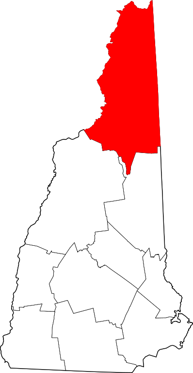 Map Of New Hampshire Highlighting Coos County - Coos County Seals New Hampshire (398x768)