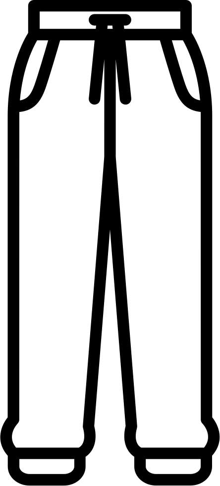 Svg Png Icon Free Picture Transparent Stock - Jogging Pants Clipart Black And White (444x981)