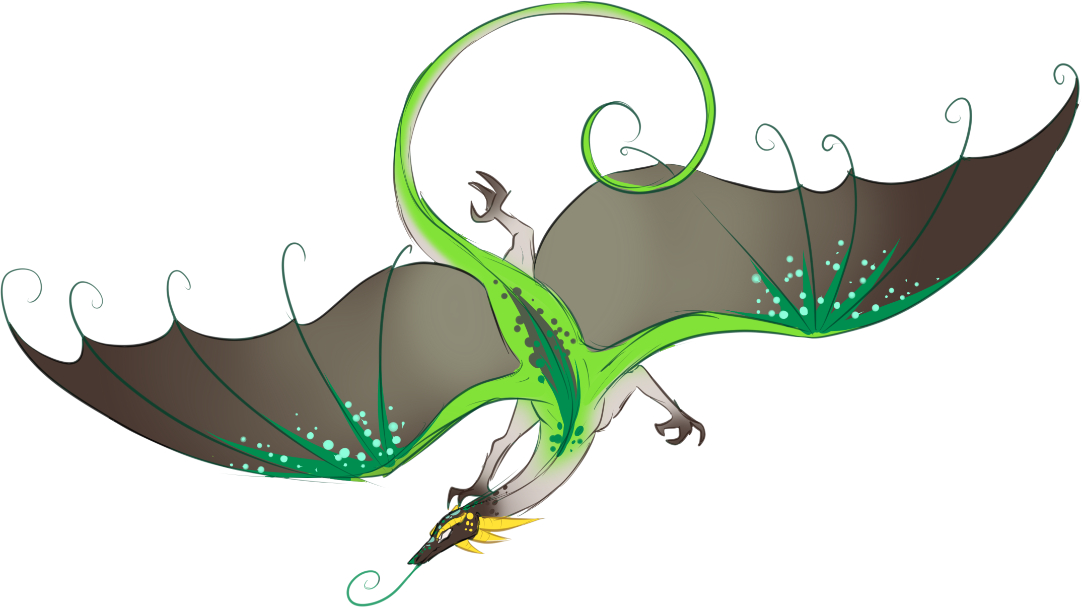 Humming Sweet Dragon - Illustration (2203x1275)