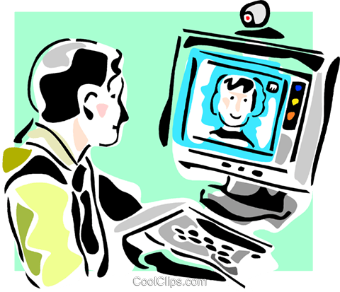 Businessman Looking At A Computer Screen Royalty Free - Businessman Looking At A Computer Screen Royalty Free (480x413)