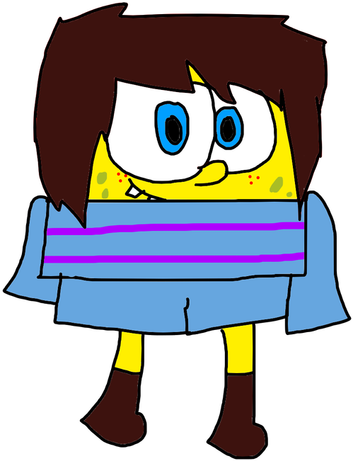 Spongebob Squarepants As Frisk By Mommy-quartz - Pinterest (956x836)
