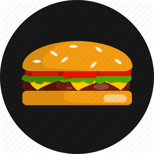 Burger Flat Icon Png Clipart Cheeseburger Hamburger - Burger Flat Icon Png (512x512)
