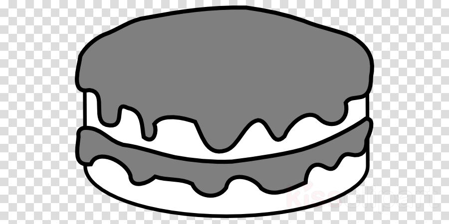 Chocolate Cake Black And White Clipart Chocolate Cake - Birthday Cake No Candles (900x450)