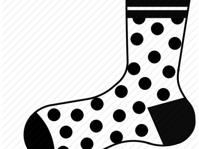 Socks Clipart Polka Dot Sock - Polka Dot Sock Clipart (640x480)