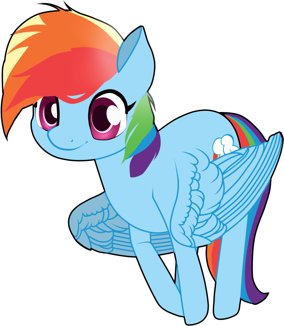 Sofilut, Rainbow Dash, Safe, Simple Background, Smiling, Cartoon