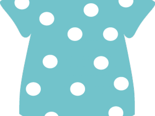 Dots Clipart Blue Design - Baby Clothes Line Art (640x480)