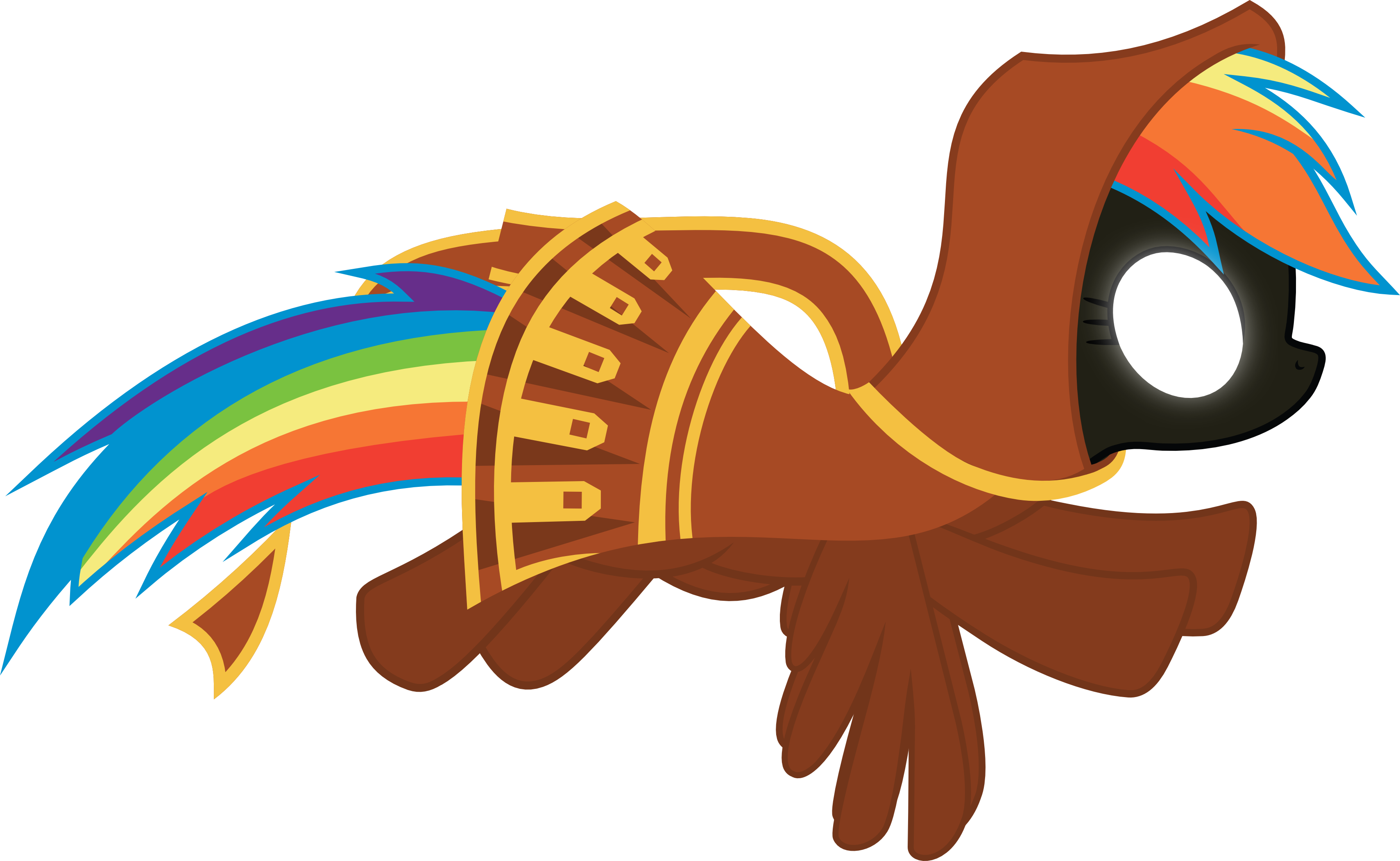 Overdriv3n, Journey, Parody, Rainbow Dash, Safe, Solo - Illustration (3418x2101)