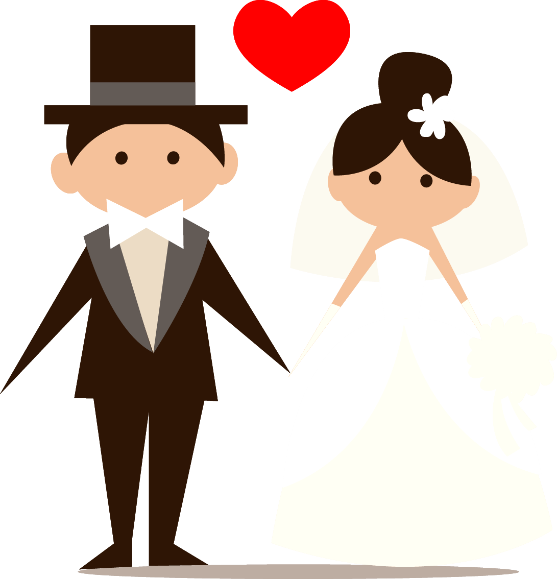 Free Wedding Clipart At Getdrawings Com Free For Personal - Bride And Groom Clip (1091x1134)