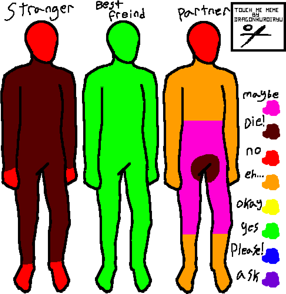 Stranger,best Friend,partner Best Friends In Dsc - Touch Me Challenge Art (1000x1000)