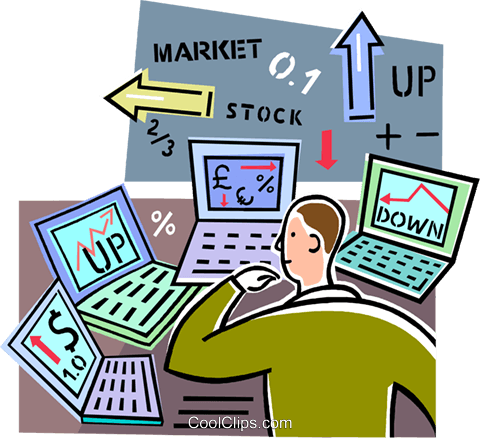 Investment And Stock Market Royalty Free Vector Clip - Stock Analyst Clipart (480x438)