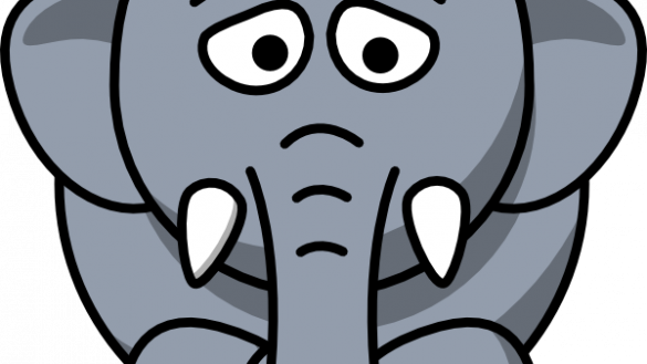 Elephants Clipart Elephant For Kids At Getdrawings - Cartoon Elephant (585x329)