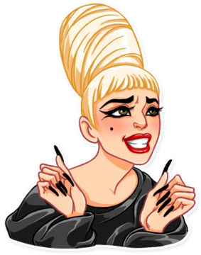 Gaga Suspense Expectance Waiting Expect Can'twait - Stickers Lady Gaga Telegram (360x360)