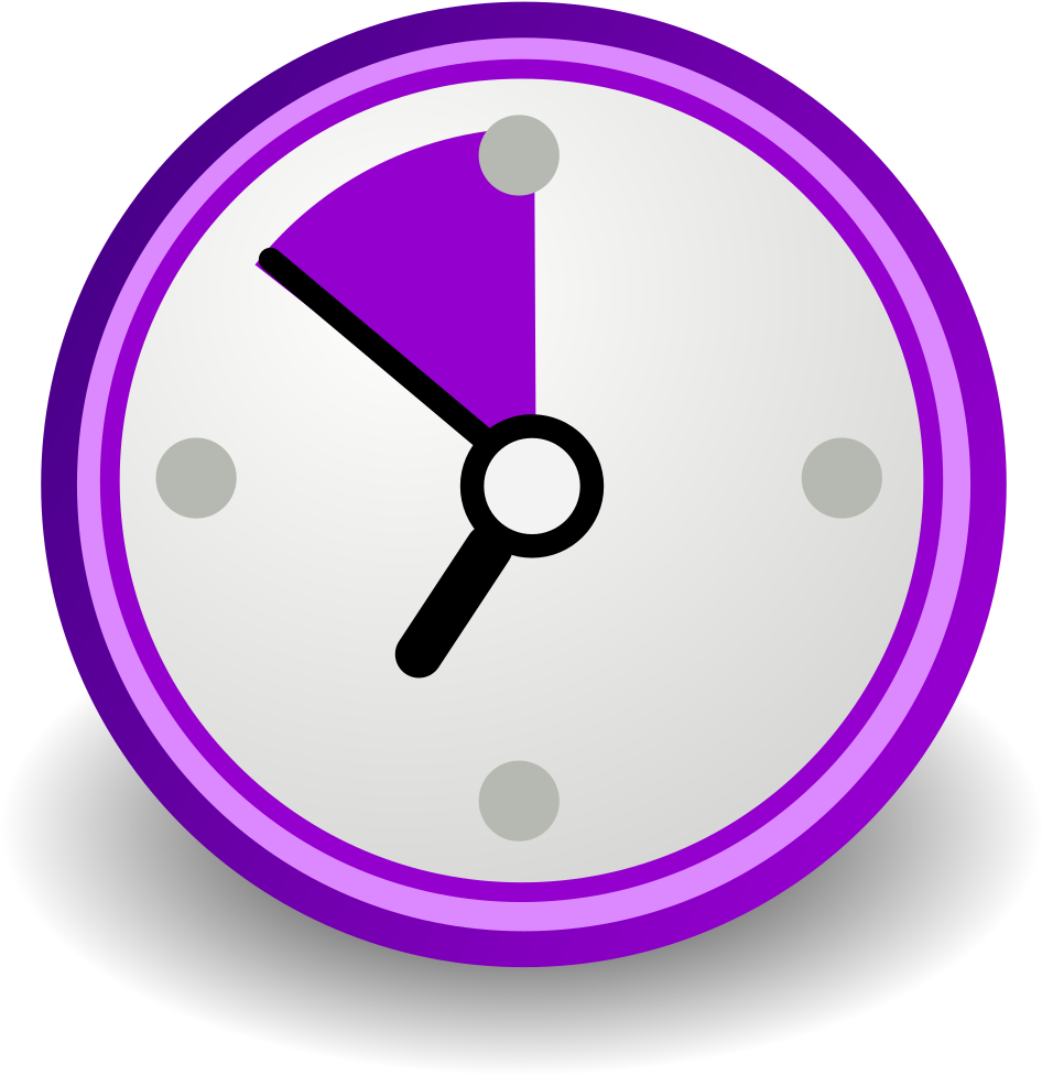 File - Orologio Viola - Svg - Orologio Verde (1024x1024)