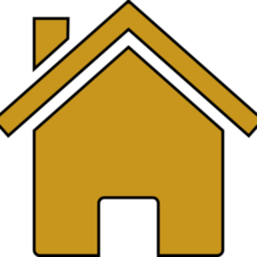 Cropped Gold House Clip Art House Clipart Vector Png - Clip Art (512x512)
