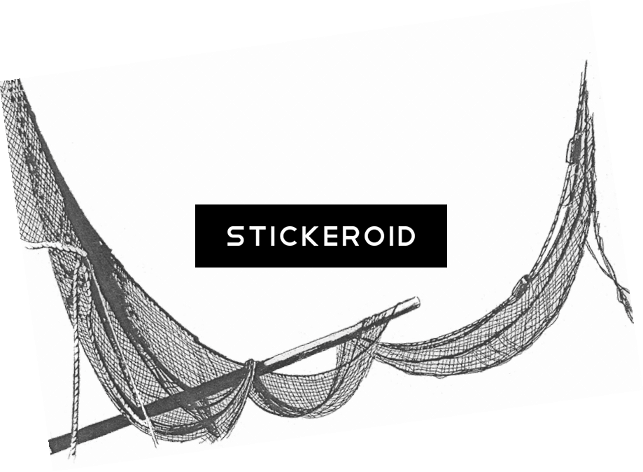 Fishing Net Clipart - Black And White Fishing Net Clipart Png (919x674)