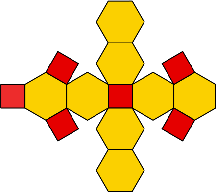 Polyhedron Truncated 8 Net - Polyhedron Net (450x400)