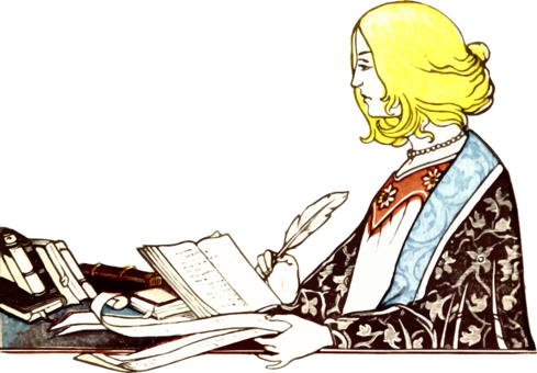 Writer Author Free Writing Drawing - Writer Clipart (489x340)