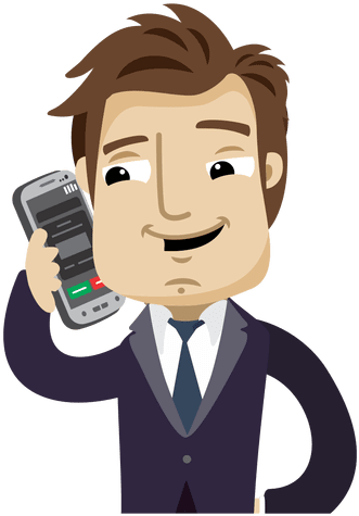 Png Transparent Futuristic Glass Vector Download Businessman - Hombre Hablando Por Telefono Png (512x512)