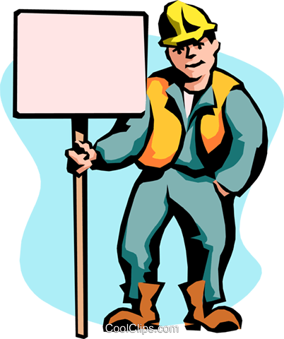 Construction Sign Royalty Free Vector Clip Art Illustration - Clip Art (402x480)