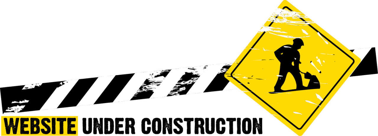 Under Construction Sign Clip Art - Under Construction Logo Free (1280x462)