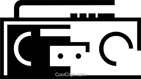 Mini Stereo System Royalty Free Vector Clip Art Illustration - Circle (480x271)