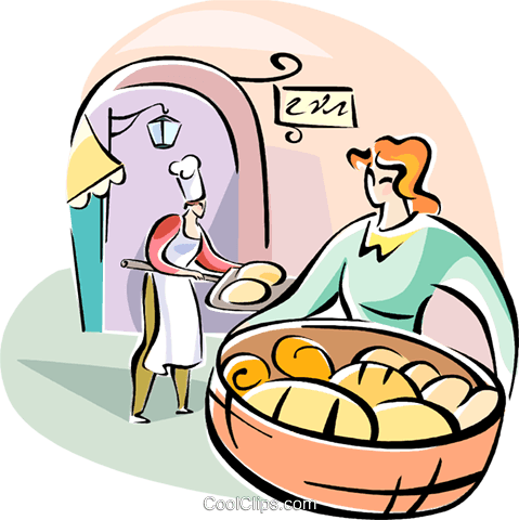 Italian Bakery Royalty Free Vector Clip Art Illustration - Bakery Clip Art (479x480)