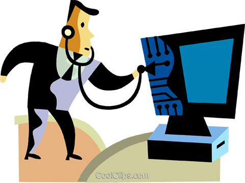Computer Service And Repair Royalty Free Vector Clip - Clip Art (480x359)