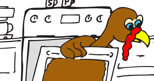 Turkey In Oven Cartoon (500x263)