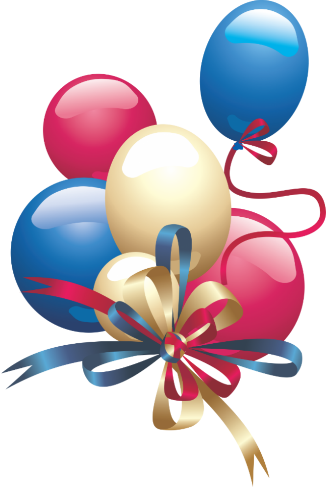 Balloons, Happy Birthday, Clip Art, Moldings, Happy - Воздушные Шарики На Прозрачном Фоне (665x993)