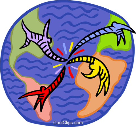 Representing World Continents Royalty Free Vector Clip - Representing World Continents Royalty Free Vector Clip (480x448)