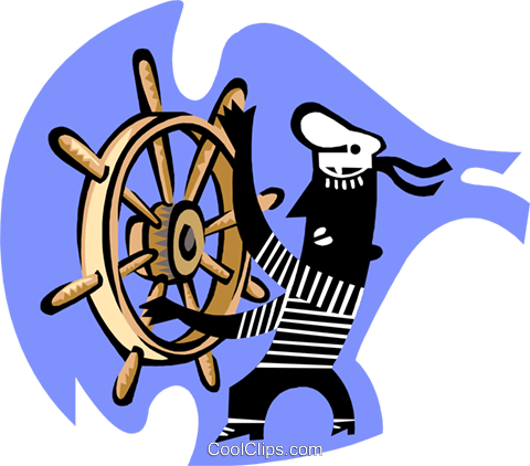 Steering A Ship/navigation Royalty Free Vector Clip - Steering A Ship/navigation Royalty Free Vector Clip (480x422)