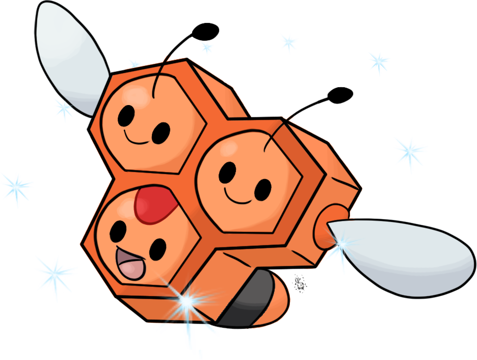 Shiny Female Combee - Cartoon (936x706)