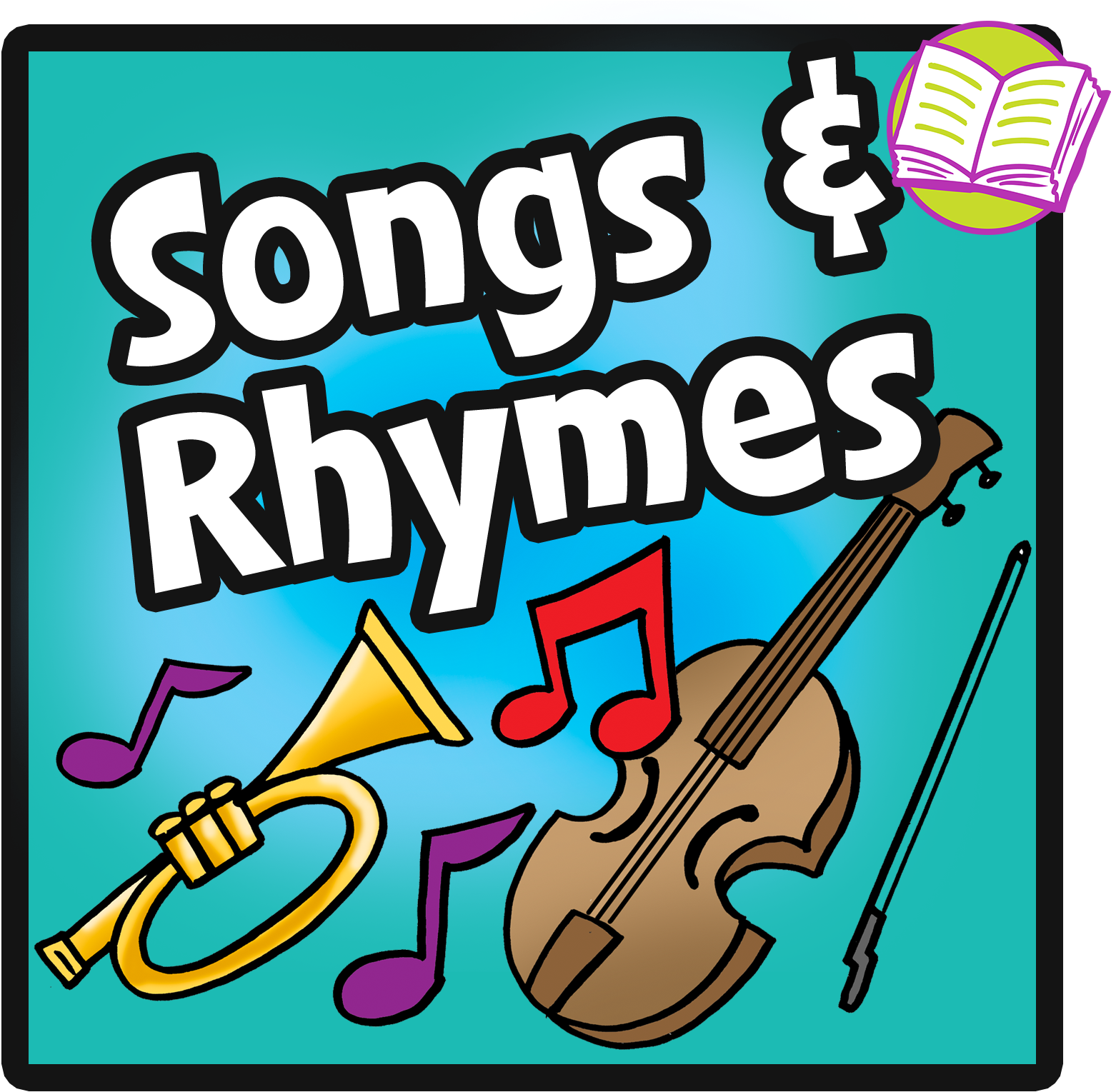 Rhythm Word Cliparts - Songs And Rhymes Clipart (1620x1620)