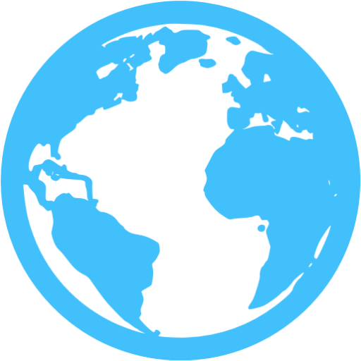 International Program - Globe Icon Png Blue (512x512)