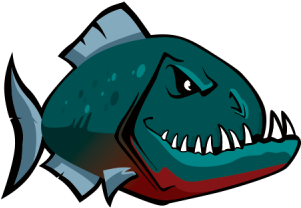 Piranha Png Photos - Vinyl Sticker Decals Carson Dellosa Piranha Fish Sports (400x400)
